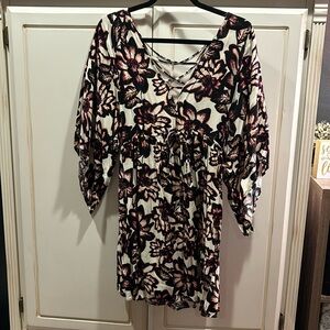 Abercrombie and Fitch Black and Pink Flower Dress